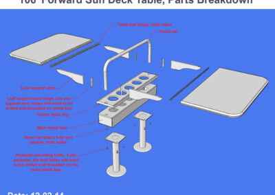 Sun Deck Folding Table Exploded View