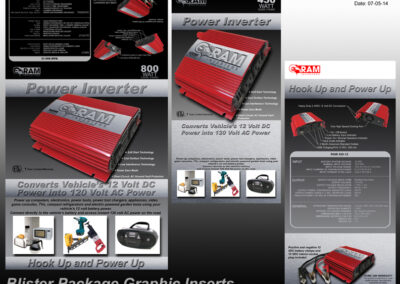 Graphic Layout For A Power Inverter Blister Package